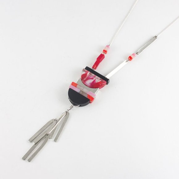 Anne Marie Chagnon Artisan ModernistNecklace RAQUEL RED